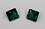 Квадрат 11*11 зеленый terbium#23 фианит