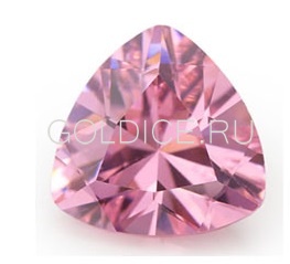 Трилион 6*6 (розовый) фианит