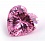 Сердце 8*8 (розовый) фианит