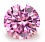 Круг 6 мм (розовый) фианит