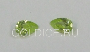 Груша 2,5*4,5 мм (зеленый светлый) фианит