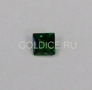 Квадрат 5*5 зеленый terbium#24 фианит