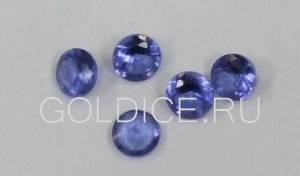 Круг 3 мм (синий terbium#22) фианит